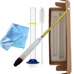 Alcohol Hydrometer Kit 0-200 Proof And Tralle,with Glass Tester. Fixed Price $25.79.
