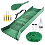 Asr Outdoor 6 Piece Sluice Box Gold Panning Kit Snuffer Trowel Hooks. Fixed Price $99.00.