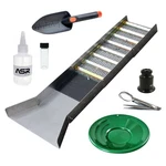 Asr Outdoor Sluice Box Gold Prospecting Kit Pan Vial Snifter Trowel Tweezer 7PC. Fixed Price $119.95.