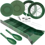 Asr Outdoor 17PC Deluxe Sluice Box Gold Prospecting Kit Classifier Pans Snifter. Fixed Price $144.99.